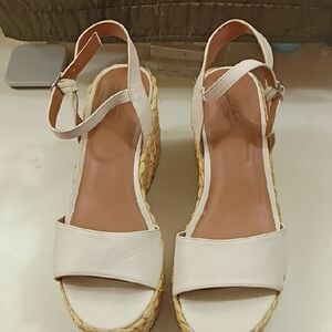 Universal Thread Cream Wedge Sandals